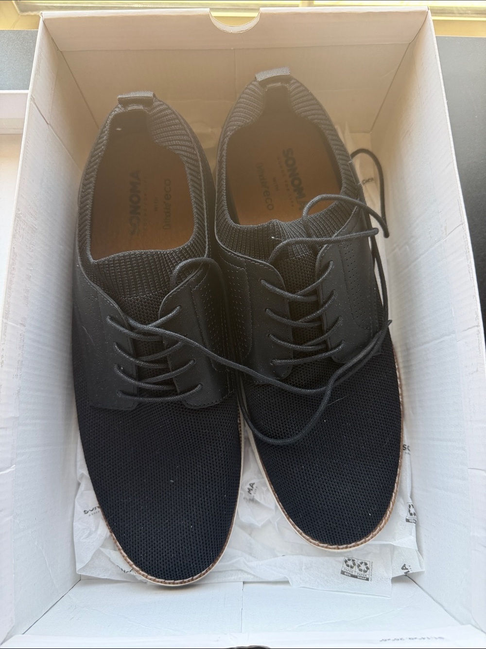 Sonoma Black Men's Oxfords - Lace-Up Dress Shoes - Picture 2 of 12